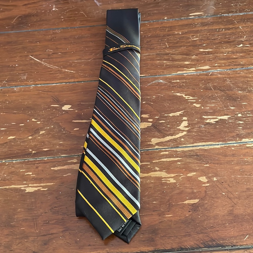Ben Sherman striped silk tie